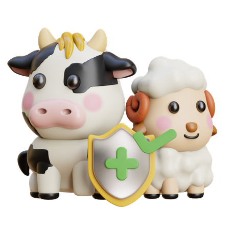 Sicherheit der Tiergesundheit  3D Icon