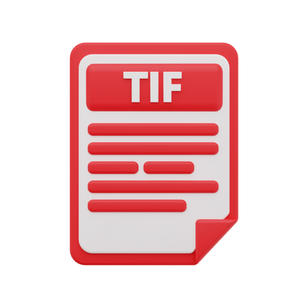 Tif file 3D Icon