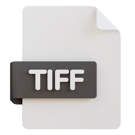 3 D Illustration Of Tiff File Extension 3D Icon