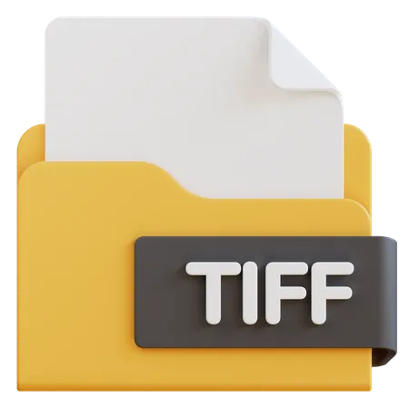 3 D Tiff File Extension Folder 3D Icon