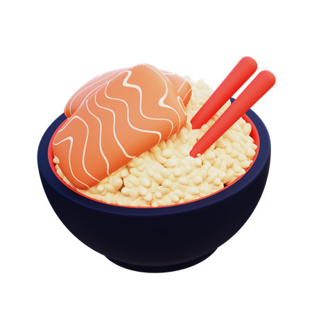 Tigela de arroz  3D Icon
