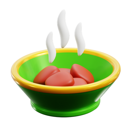 Tigela de carne  3D Icon