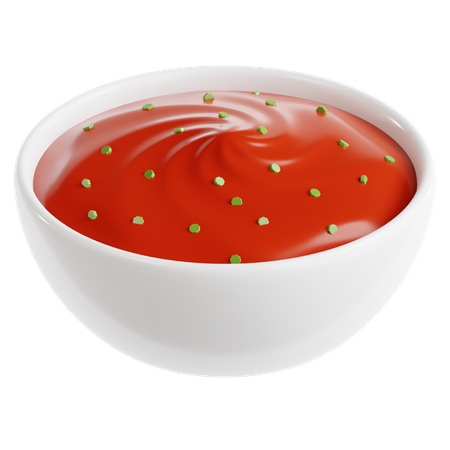 Tigela de salsa  3D Icon