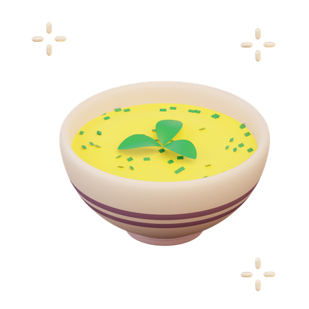 Tigela de sopa  3D Illustration