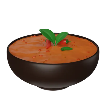 Ilustracao 3 D De Sopa De Curry 3D Icon