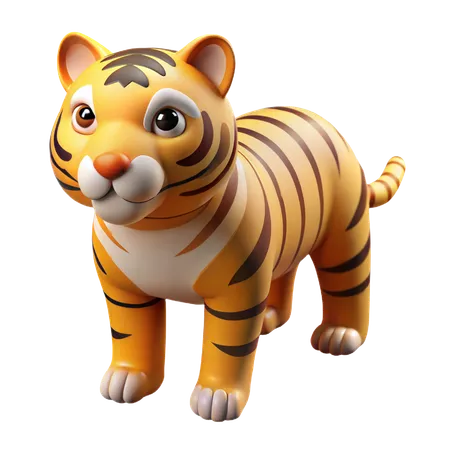 虎  3D Icon