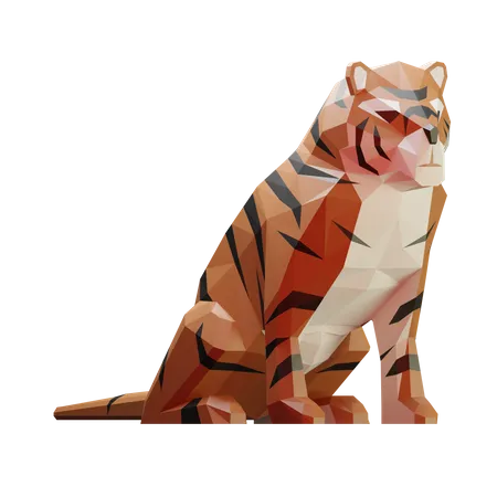 Tiger 3D Illustration