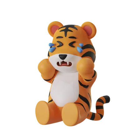 Tiger Crying  3D Icon