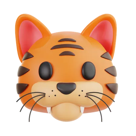 Tiger Emoji  3D Icon