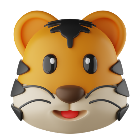 虎の絵文字  3D Icon