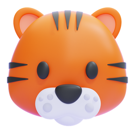 Tiger Emoji  3D Icon