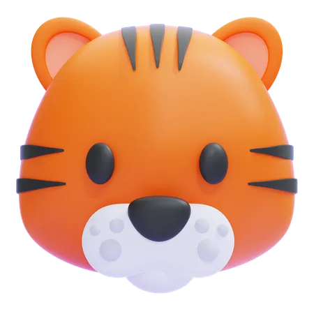 Tiger Emoji  3D Icon