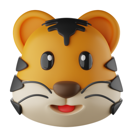Tiger Emoji  3D Icon