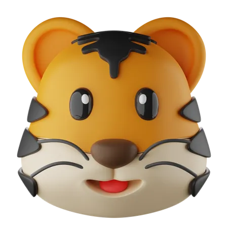 Tiger Emoji  3D Icon