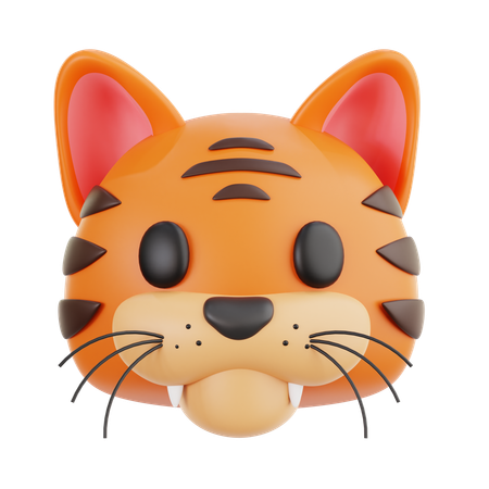 Tiger Emoji  3D Icon