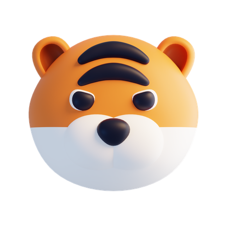 호랑이 얼굴  3D Icon
