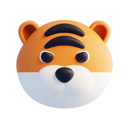 Tiger Face  3D Icon