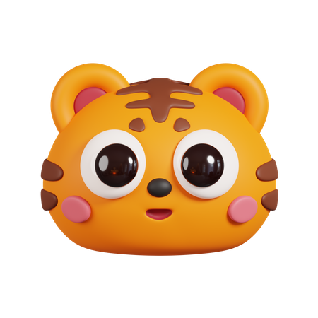 Tiger Face 3D Illustration