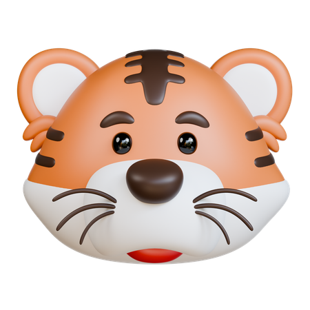 Tiger Head  3D Icon