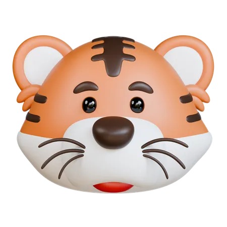 Tiger Head  3D Icon