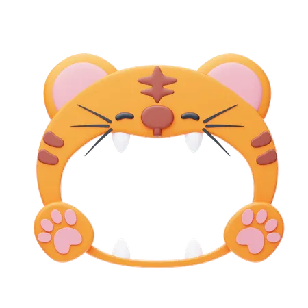 Tiger Shape Animal Frame  3D Icon