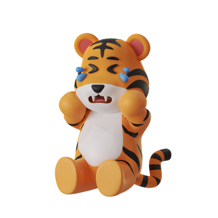 Tiger weint  3D Icon