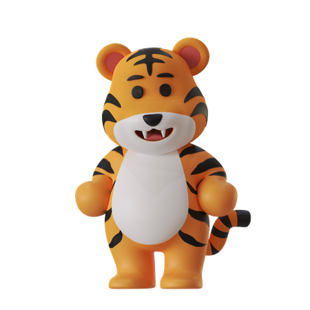 Tigre ambulante  3D Icon