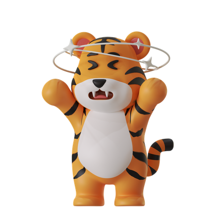 Tigre confuso  3D Icon