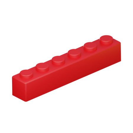 Tijolo 1x6  3D Icon