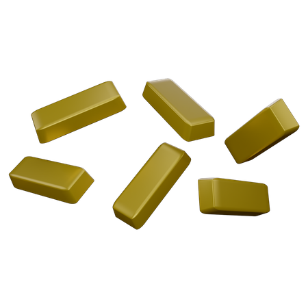 Tijolo de ouro  3D Icon