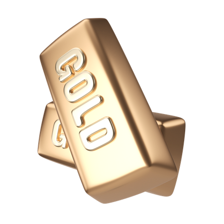 Tijolo de ouro  3D Icon