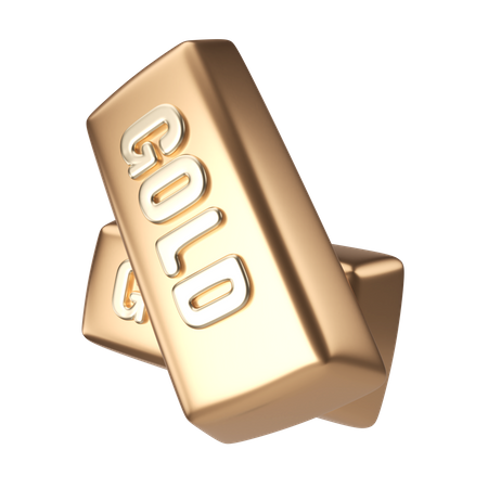 Tijolo de ouro  3D Icon