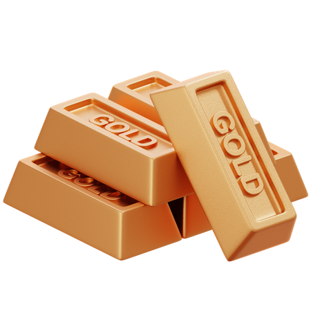 Tijolos de ouro  3D Icon