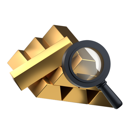 Tijolos de ouro  3D Icon
