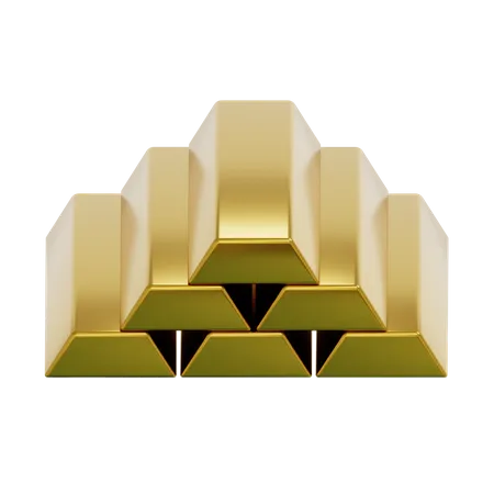 Tijolos de ouro  3D Icon