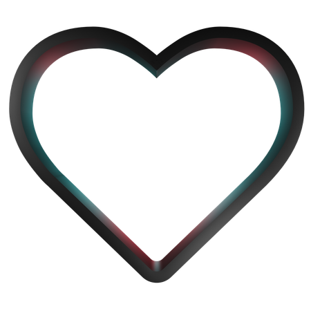 Tik Tok Heart  3D Icon