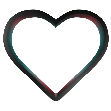 Tik Tok Heart  3D Icon