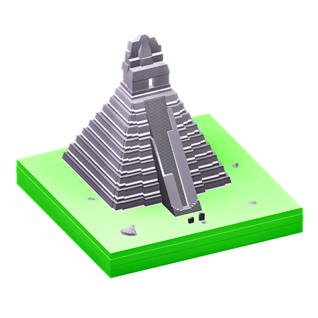 Tikal Temple  3D Icon