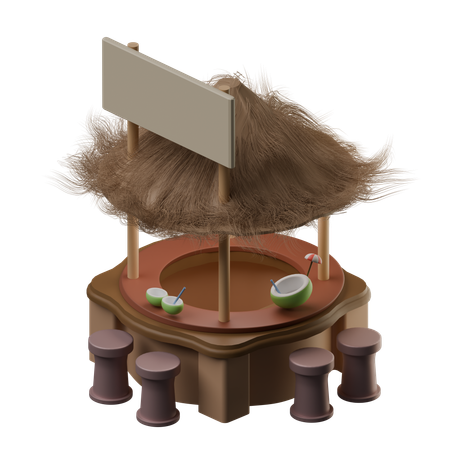 Tiki Bar  3D Icon