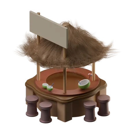 Tiki Bar  3D Icon