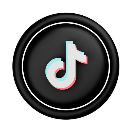 Tiktik Logo  3D Icon