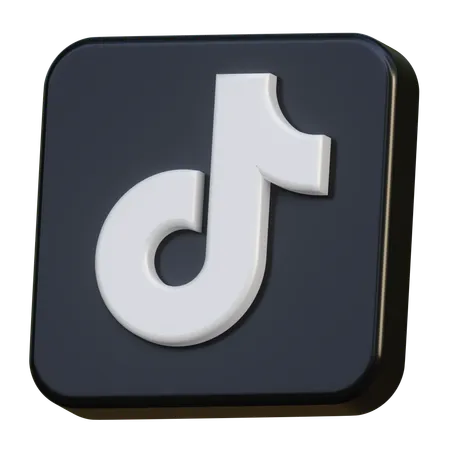Logotipo 3 D De Tiktok Icono 3 D 3D Icon