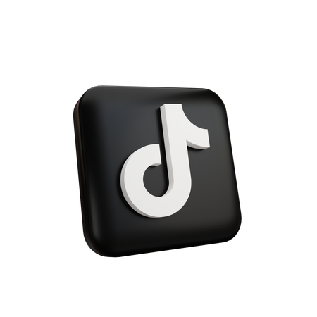 Tiktok Logo App  3D Icon