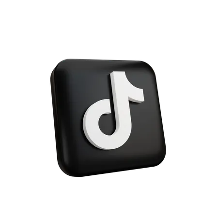 Tiktok Logo App  3D Icon