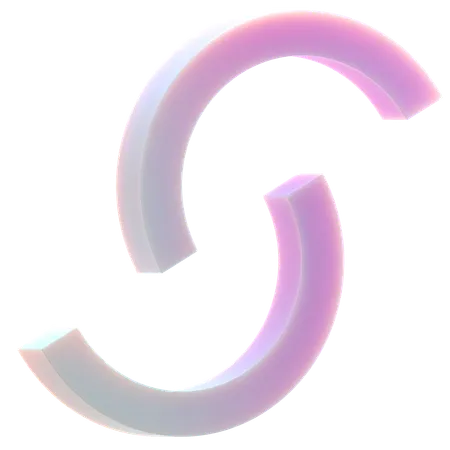 Tilted Double Arcs  3D Icon