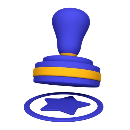 Timbre étoile  3D Icon