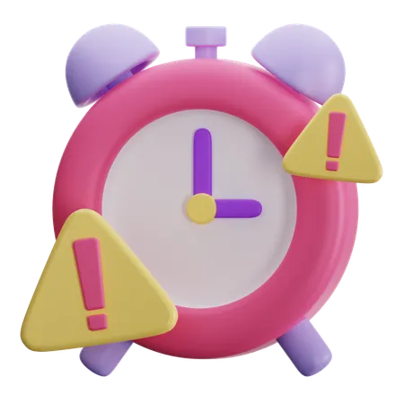 Time Alert 3 D Time Management 3D Icon