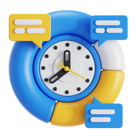 Time allocation  3D Icon