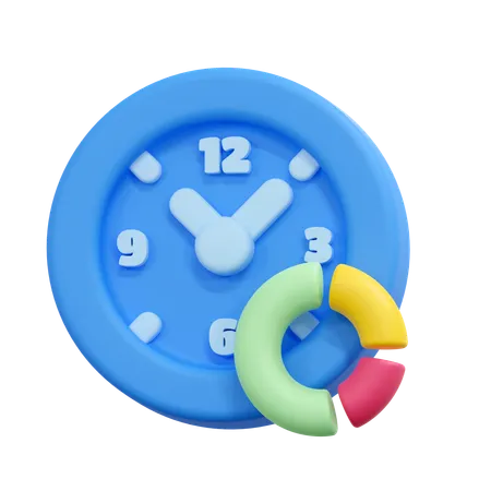 Time allocation  3D Icon