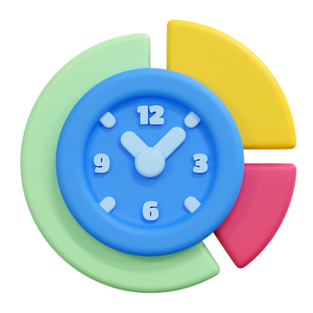 Time allocation  3D Icon